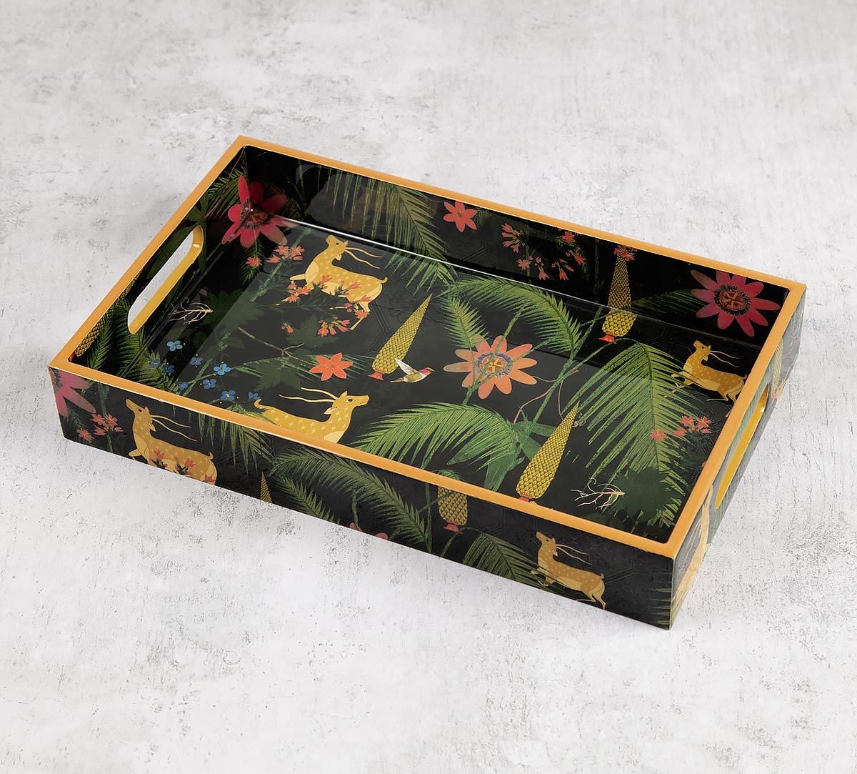 India Circus Forest Fetish Rectangle Serving Tray