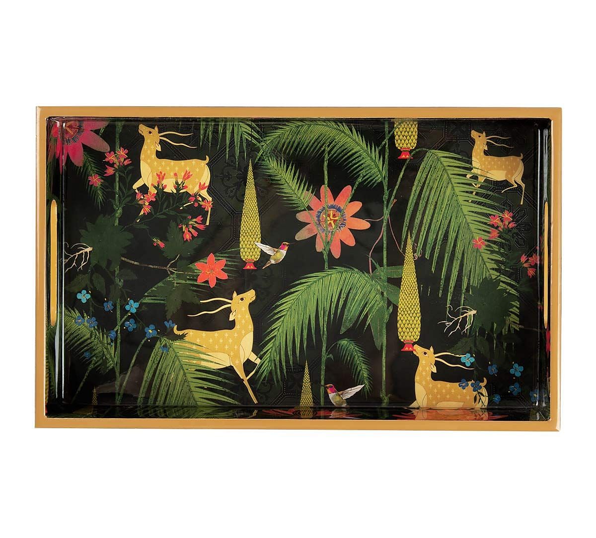 India Circus Forest Fetish Rectangle Serving Tray