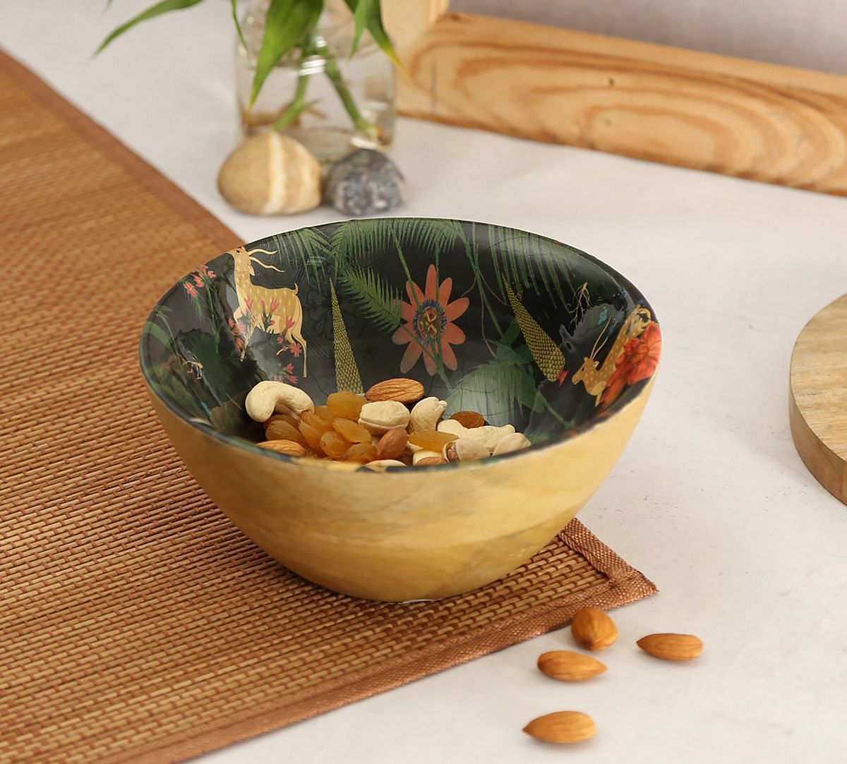 India Circus Forest Fetish Wooden Bowl