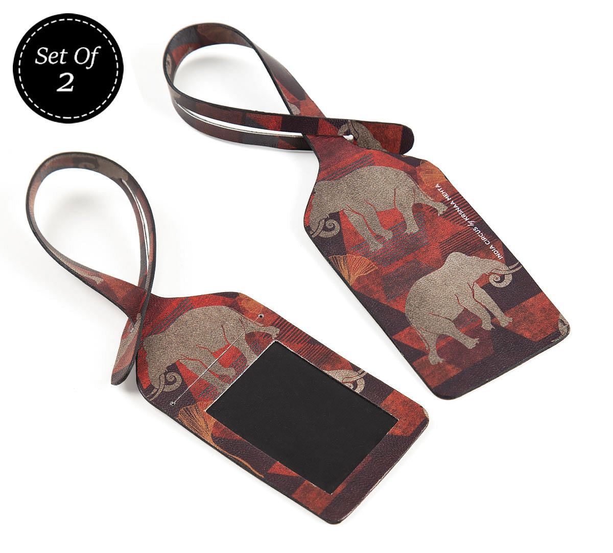 India Circus Gallant Tusker Travel Tag Set of 2