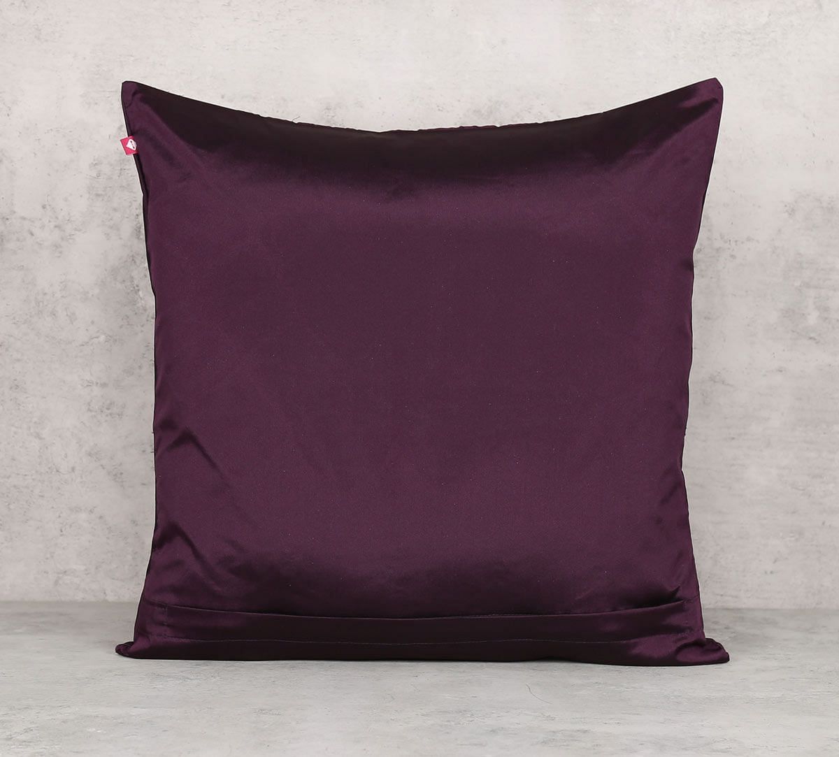 India Circus Gold Bead Purple Cushion Cover