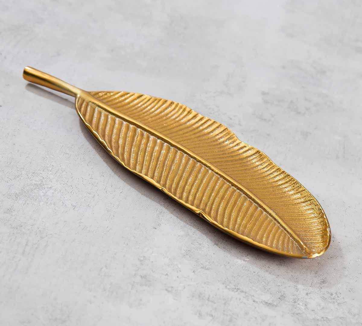 India Circus Golden Banana Leaf Small Platter