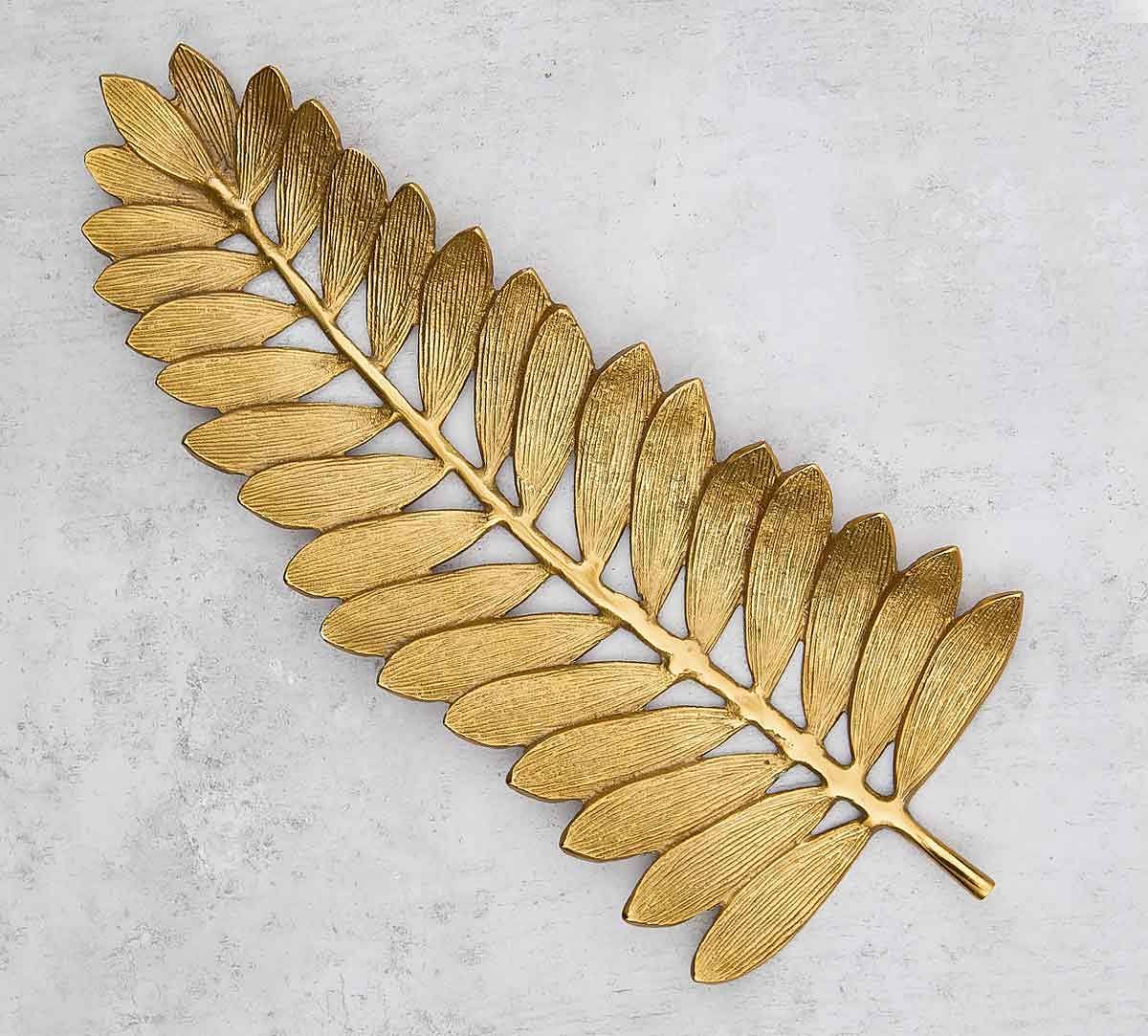 India Circus Golden Palm Leaf Platter