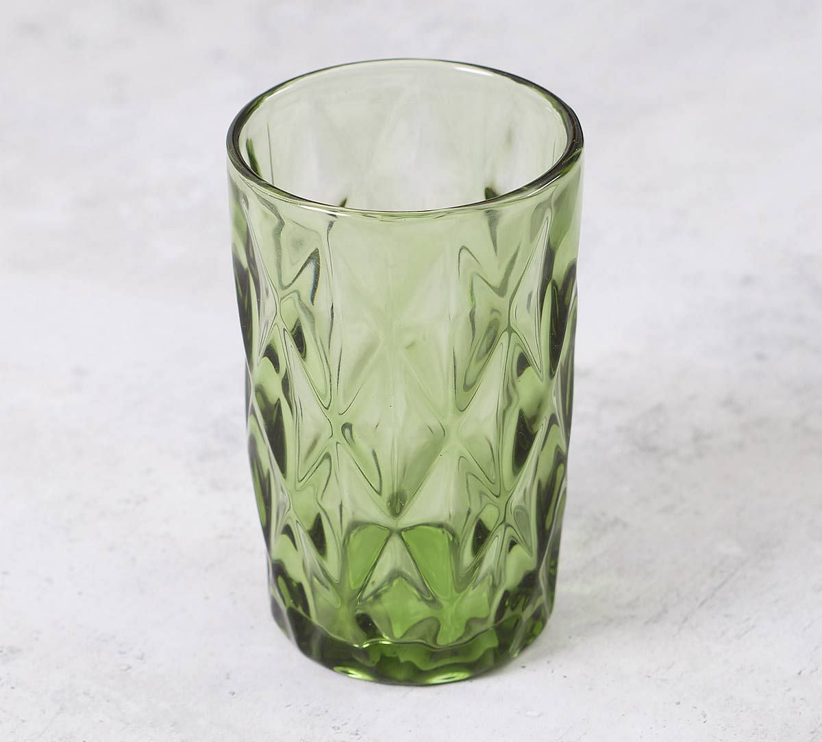 India Circus Green Orchid Regular Glass Tumbler