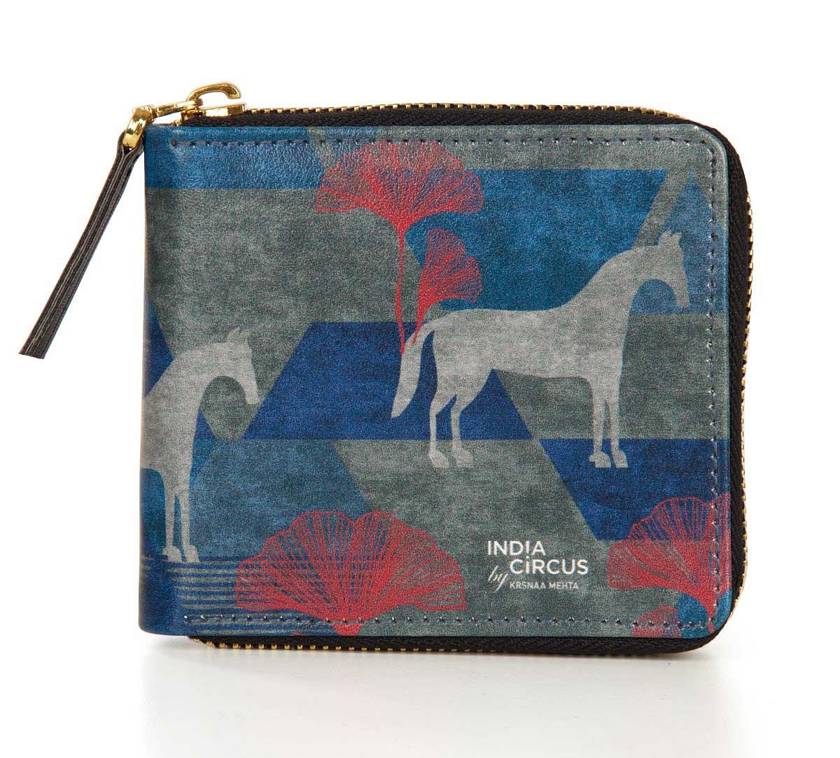 India Circus Grey Gallant Gypsy Zipper Wallet