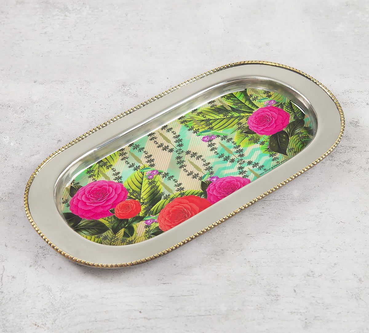 India Circus Herbs of Captivation Steel Serving Tray