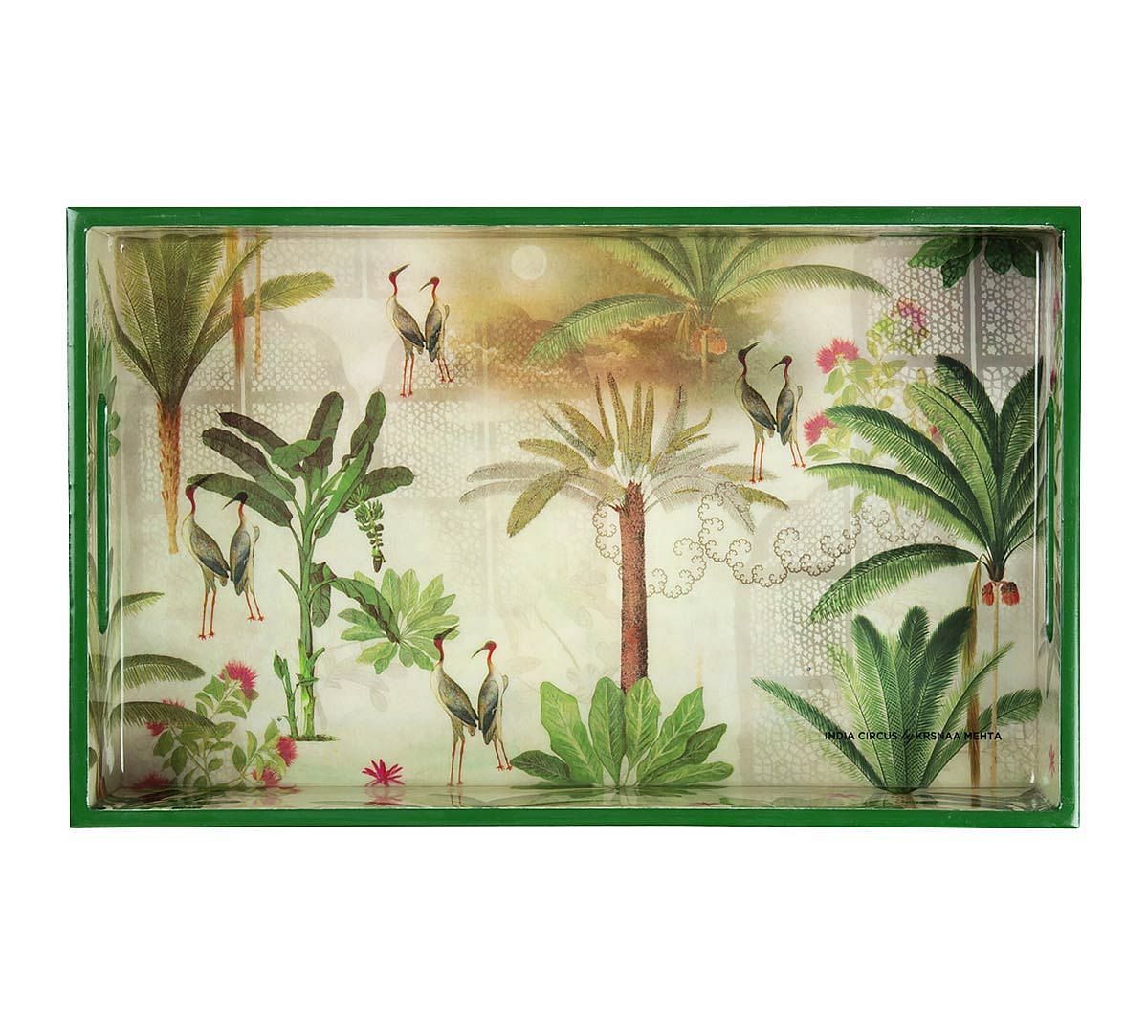 India Circus Heron's Garden Rectangle Serving Tray