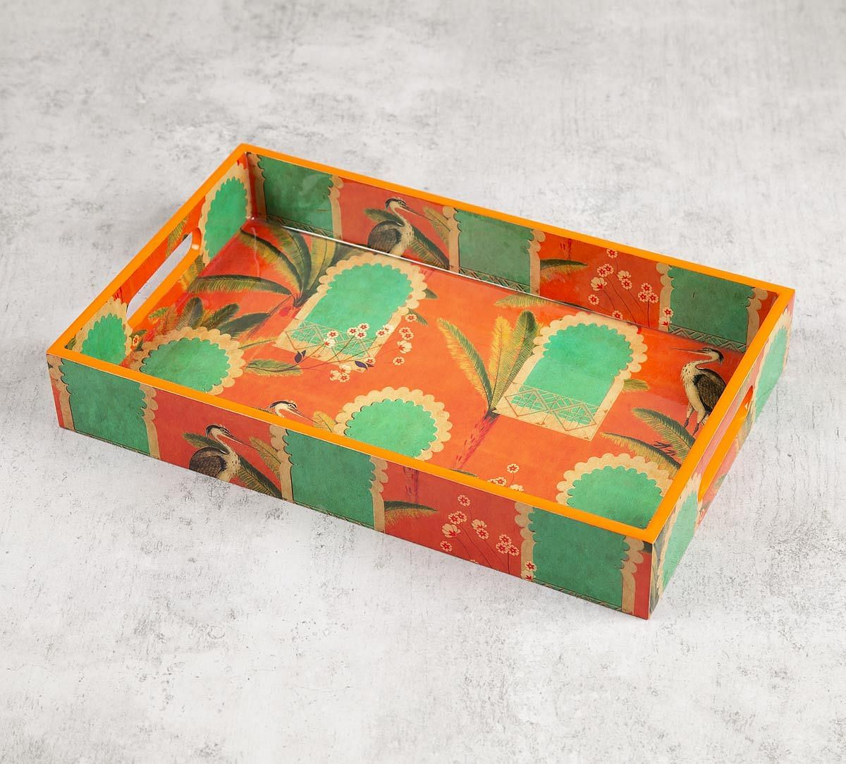 India Circus Heron's Palace Rectangle Serving Tray