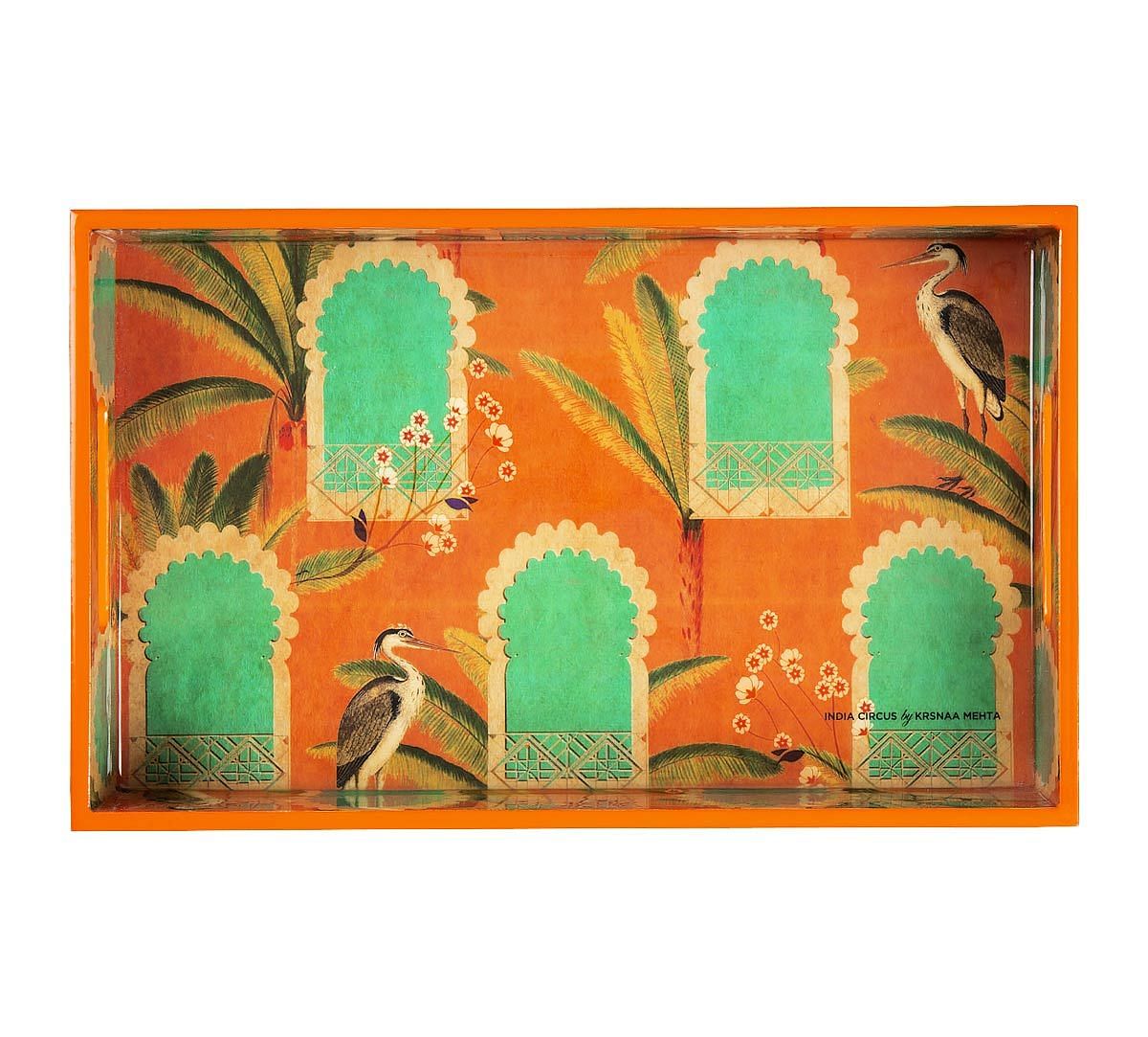 India Circus Heron's Palace Rectangle Serving Tray