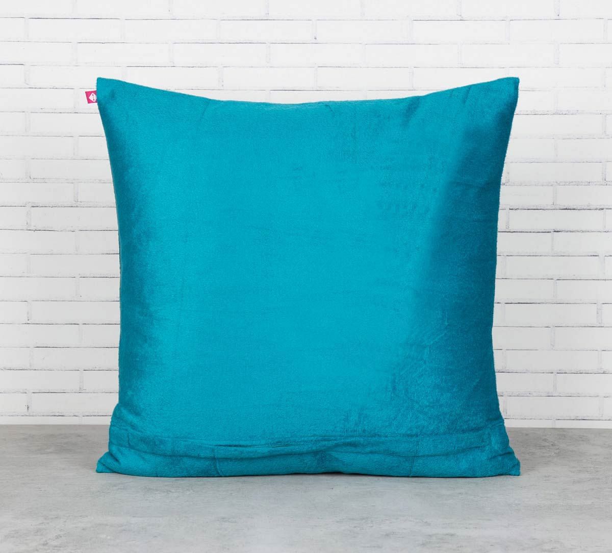 India Circus Lake Florist Blended Velvet Cushion Cover
