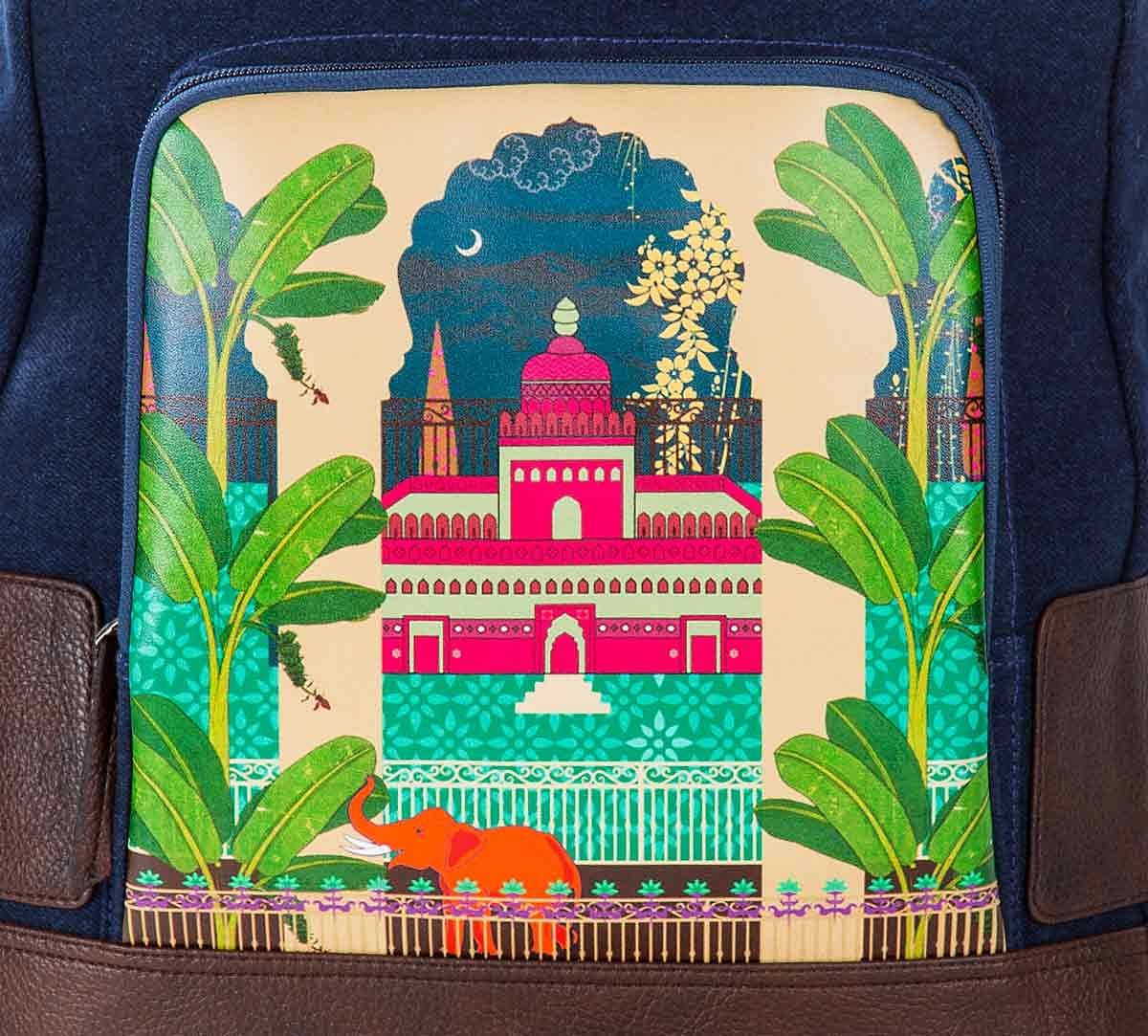 India Circus Lakeside Palace Denim Backpack
