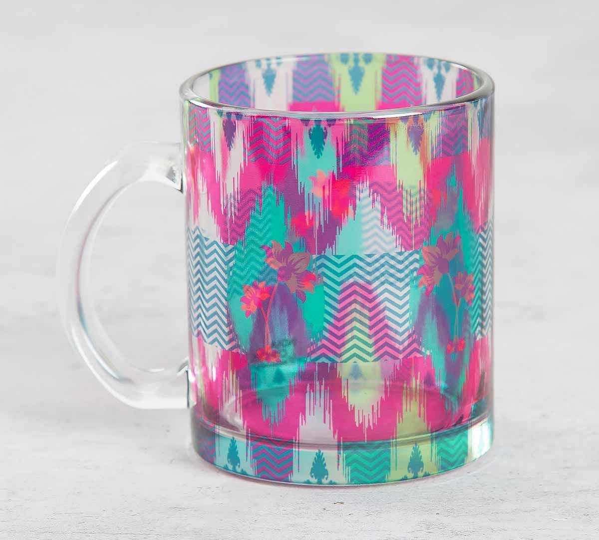 India Circus Lattice Chevron Mystery Glass Coffee Mug