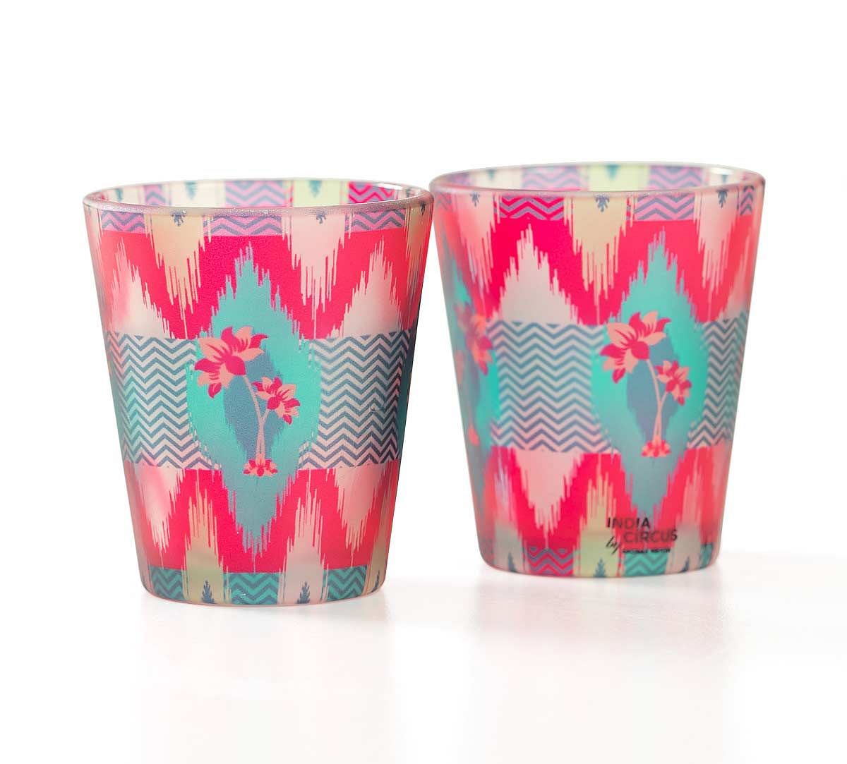 India Circus Lattice Chevron Mystery Shot Glasses Set of 2