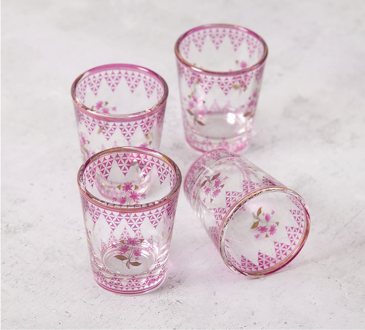 India Circus Lattice Lotus Shot Glass (Set of 4)