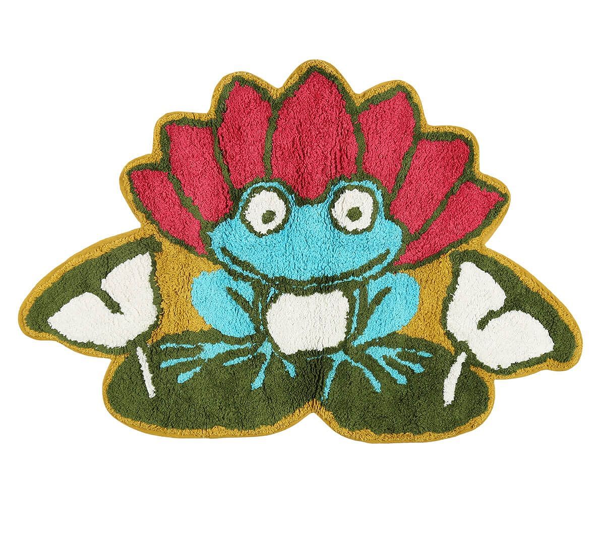 India Circus Lotus Toad Shape Bath Mat