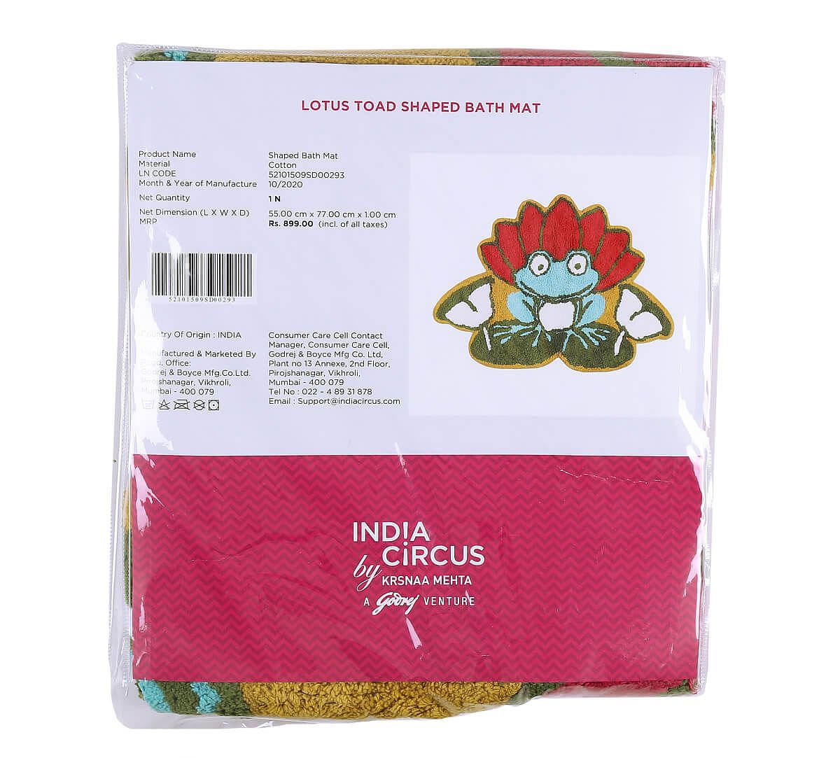 India Circus Lotus Toad Shape Bath Mat