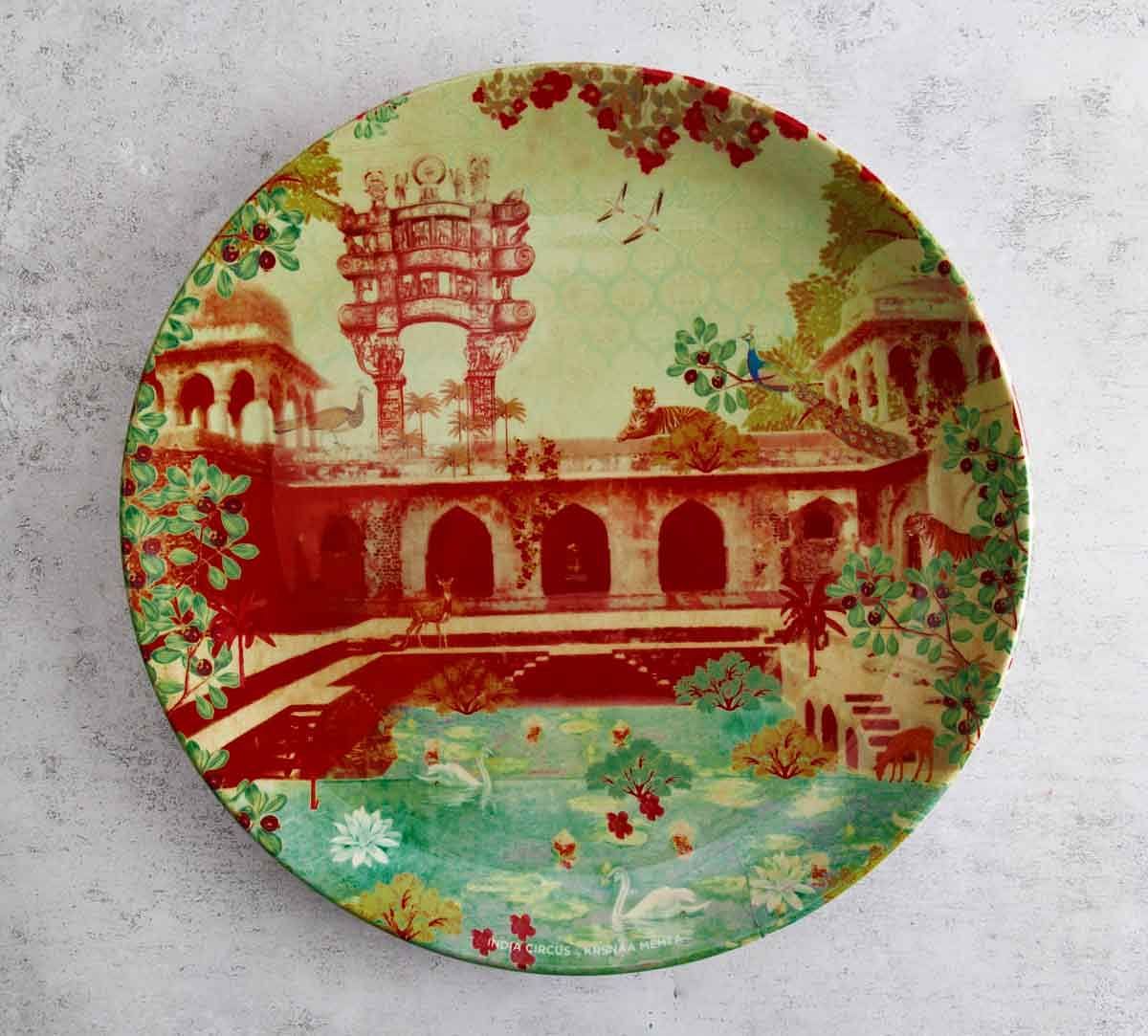 India Circus Mammalian Picnic 10 inch Decorative and Snacks Platter
