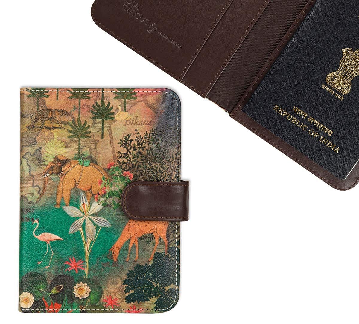 India Circus Mapping Animals Passport Cover