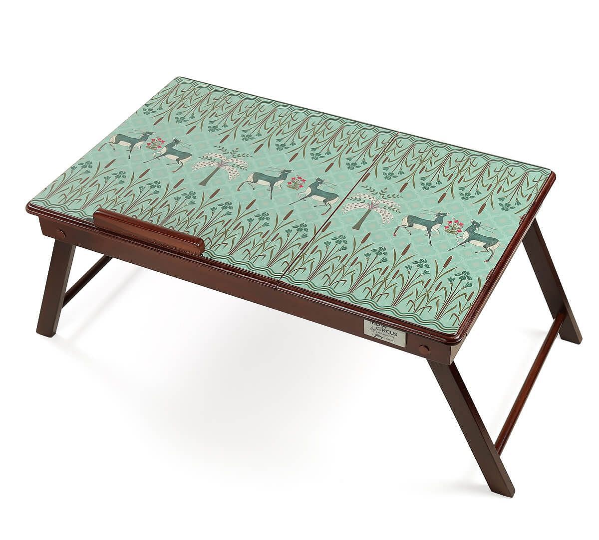 India Circus Mirroring Deer Garden Laptop Table