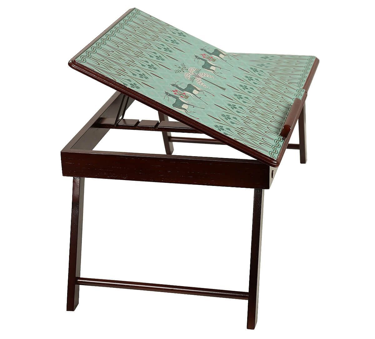 India Circus Mirroring Deer Garden Laptop Table