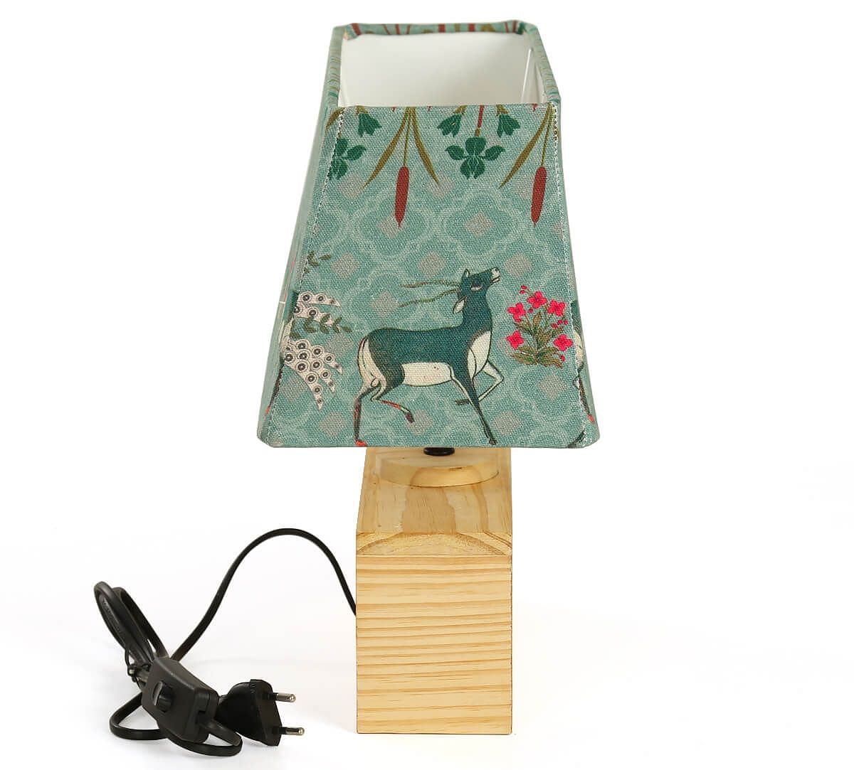 India Circus Mirroring Deer Garden Rectangle Lamp Shade