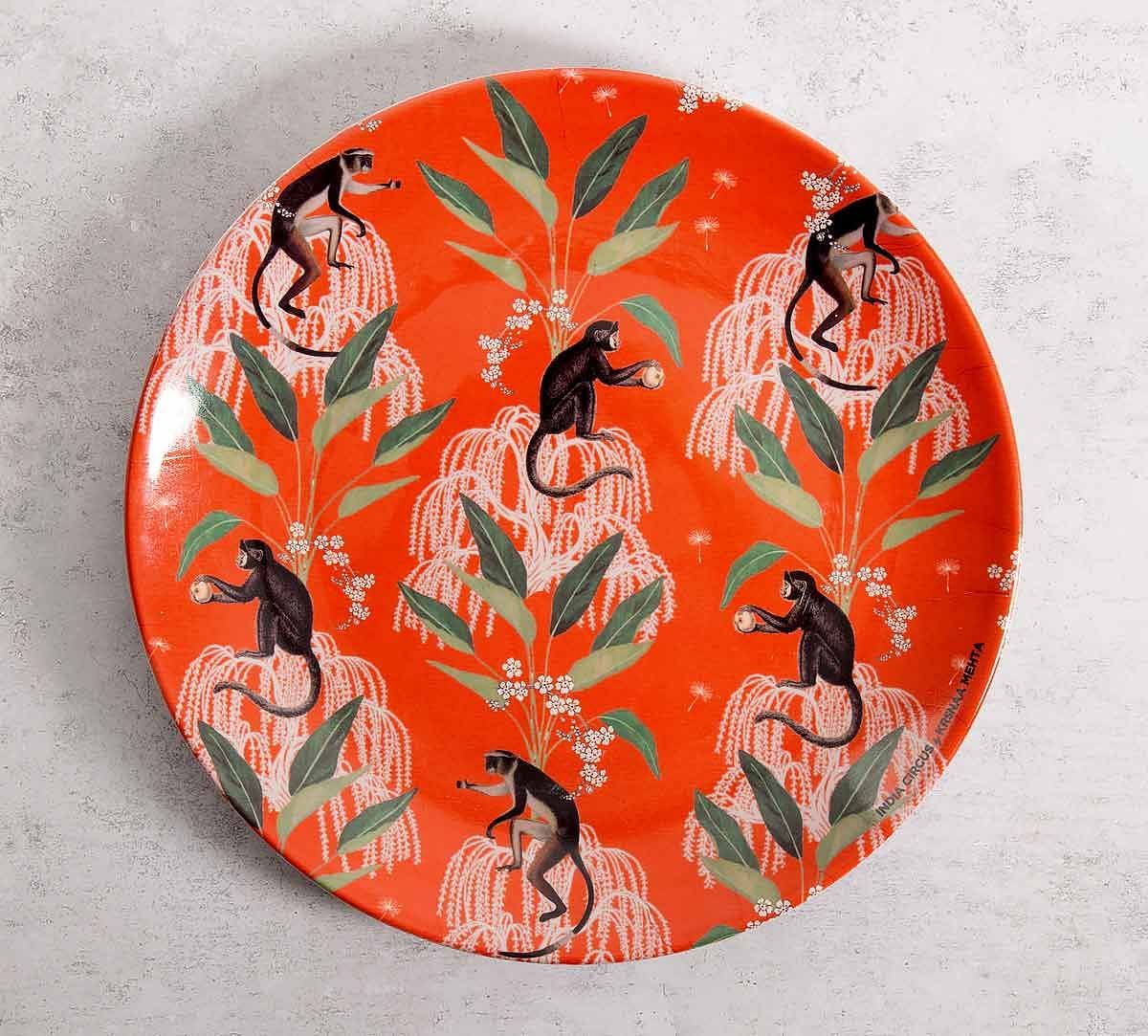 India Circus Monkey Games 10 inch Decorative and Snacks Platter