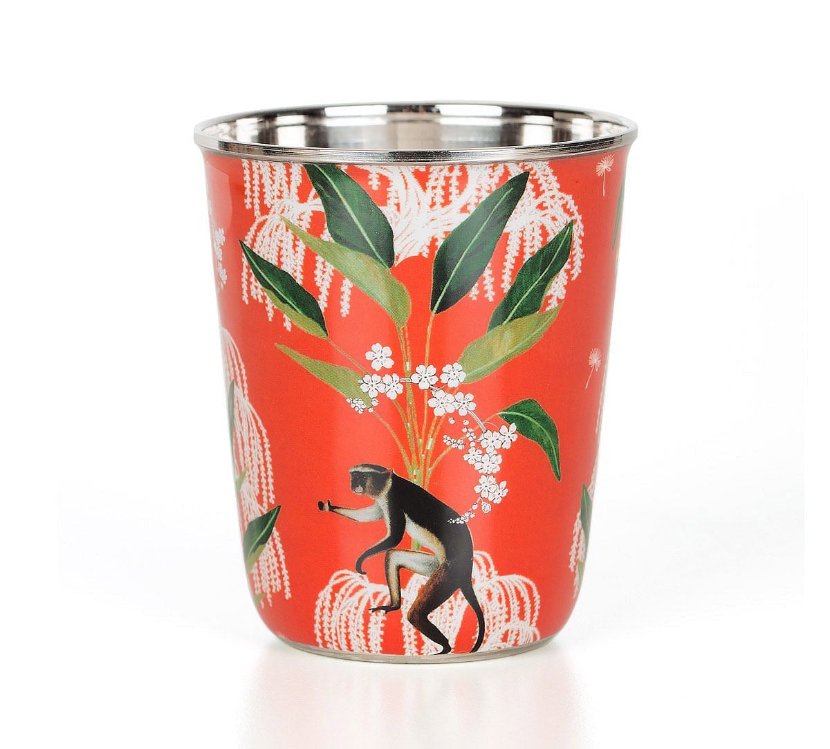 India Circus Monkey Games Small Steel Tumbler Set of 2