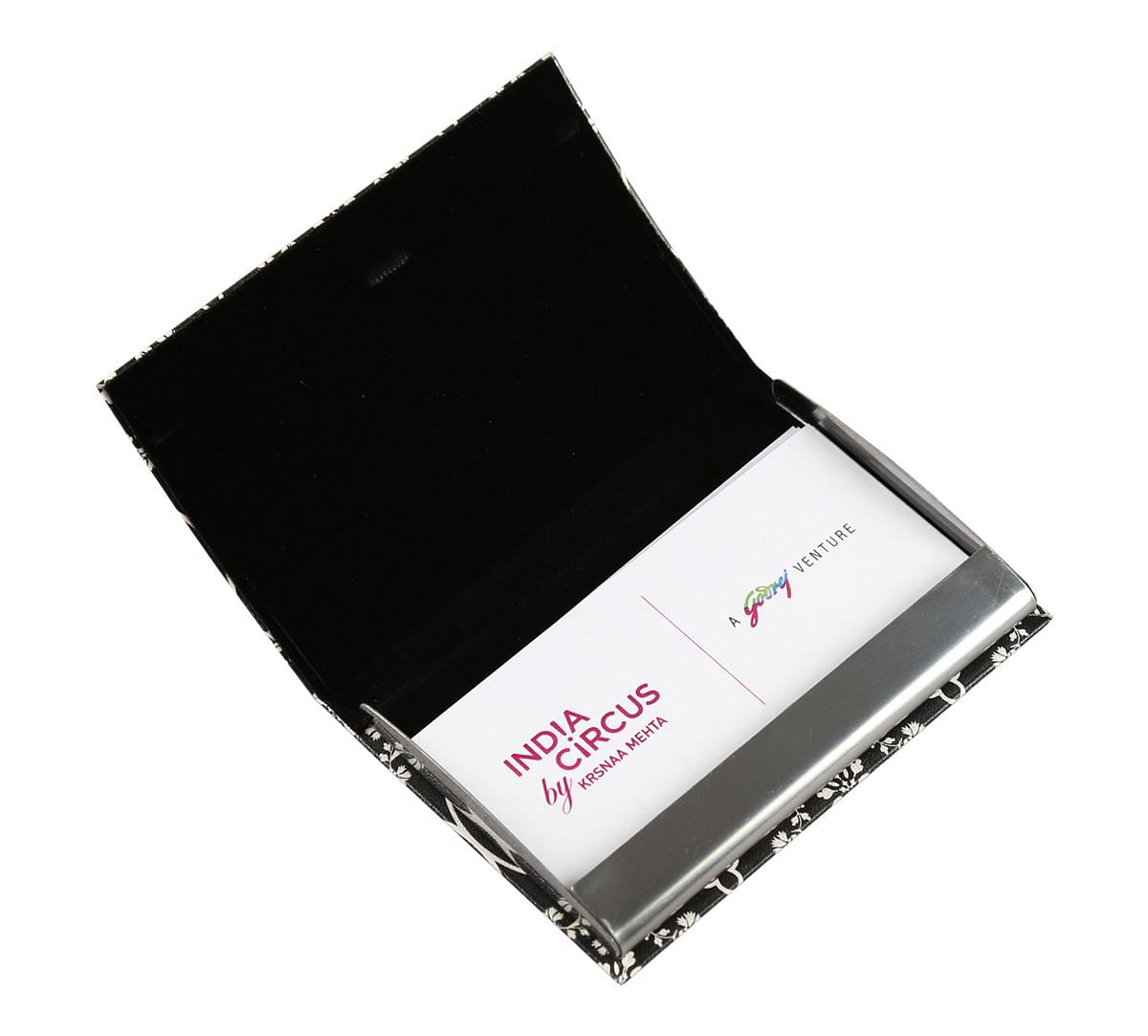India Circus Monochrome Lotus Reiteration Visiting Card Holder