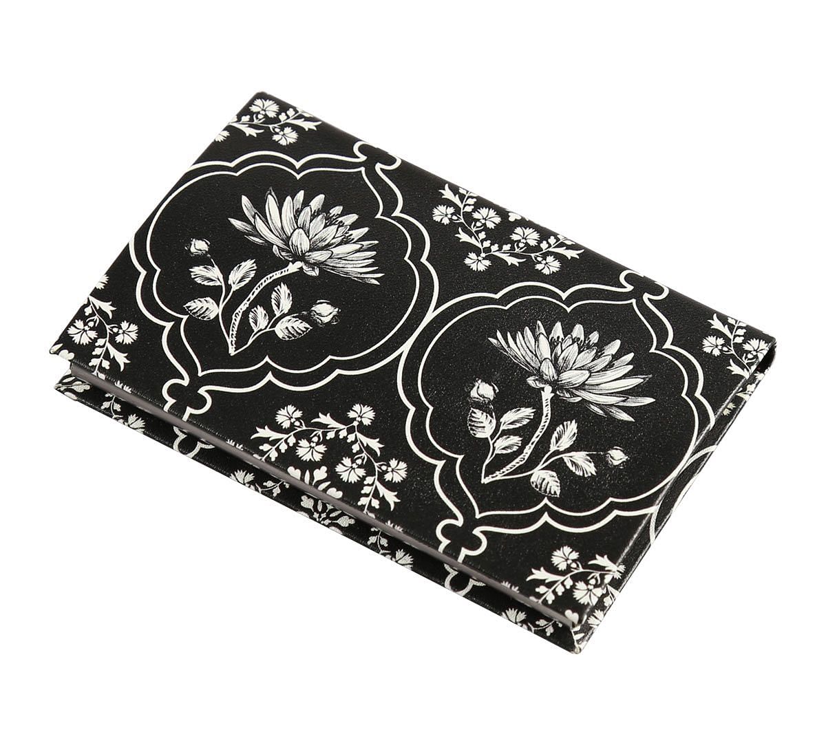 India Circus Monochrome Lotus Reiteration Visiting Card Holder