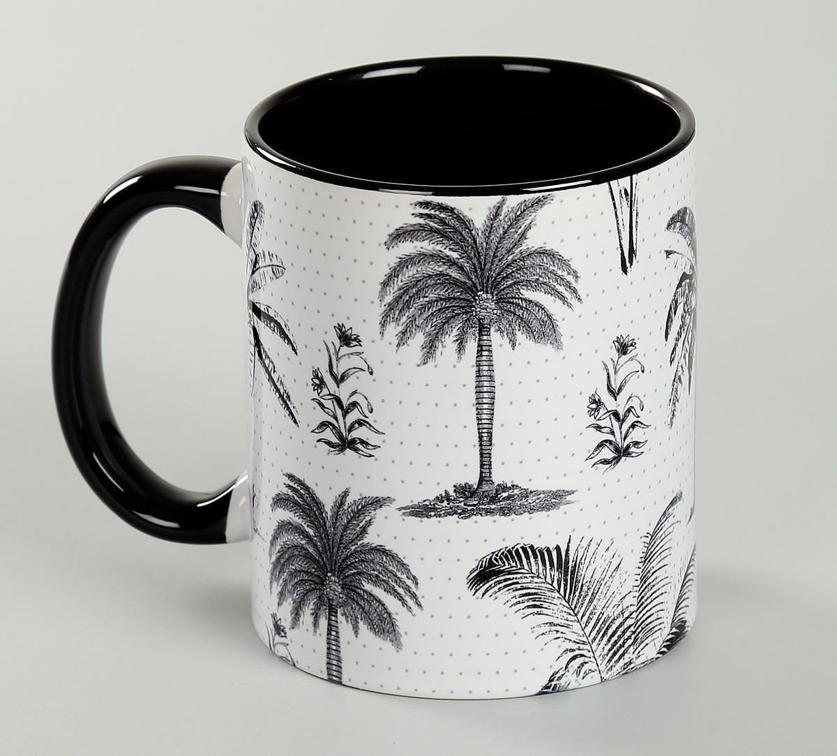 India Circus Monochrome Palms Coffee Mug