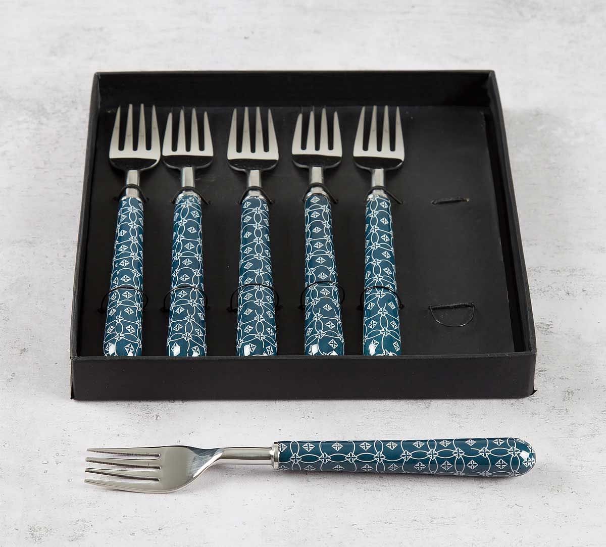 India Circus Moribund Geometry Fruit Fork Set of 6