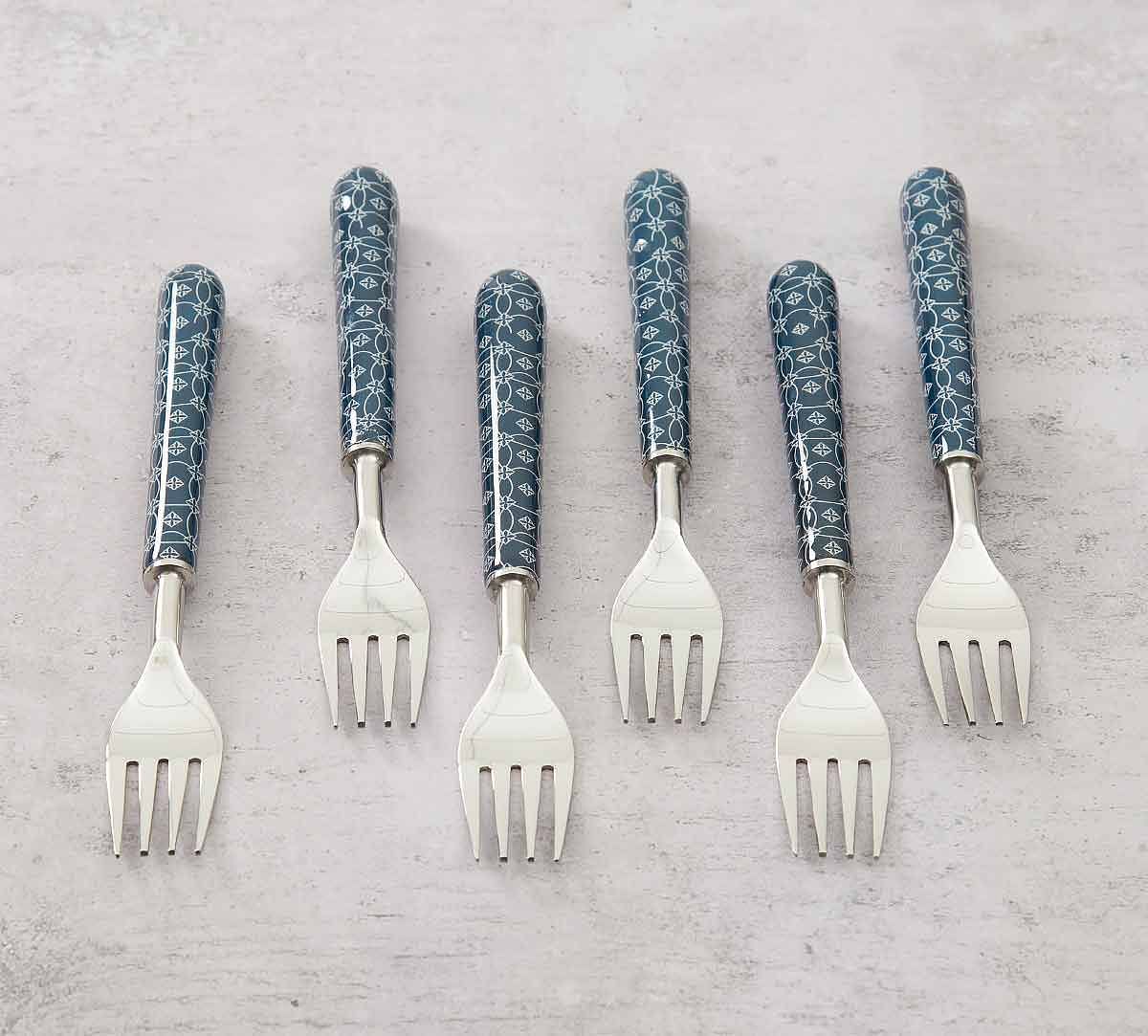 India Circus Moribund Geometry Fruit Fork Set of 6