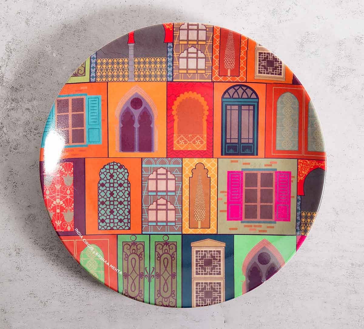 India Circus Mughal Doors Reiteration 10 incn Decorative and Snacks Platter