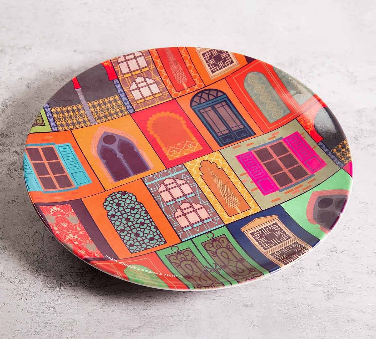 India Circus Mughal Doors Reiteration 10 incn Decorative and Snacks Platter