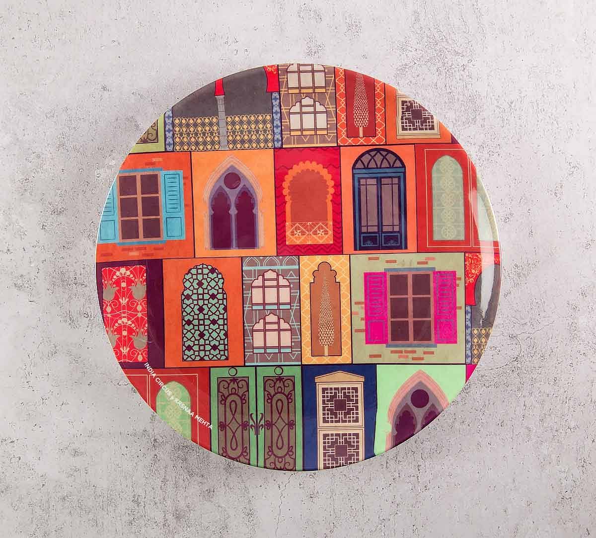India Circus Mughal Doors Reiteration 8 inch Decorative and Snacks Platter