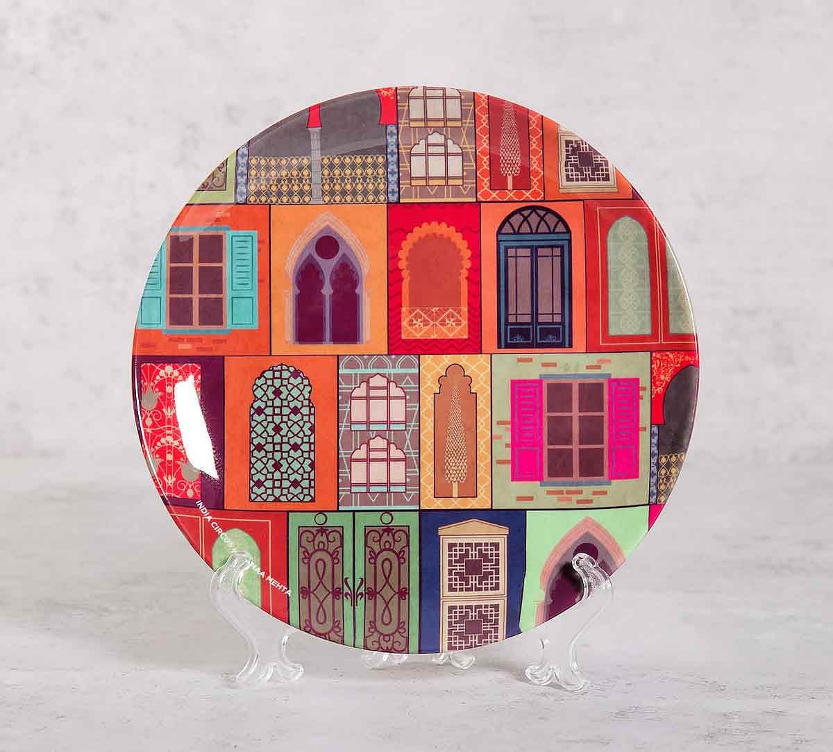India Circus Mughal Doors Reiteration 8 inch Decorative and Snacks Platter