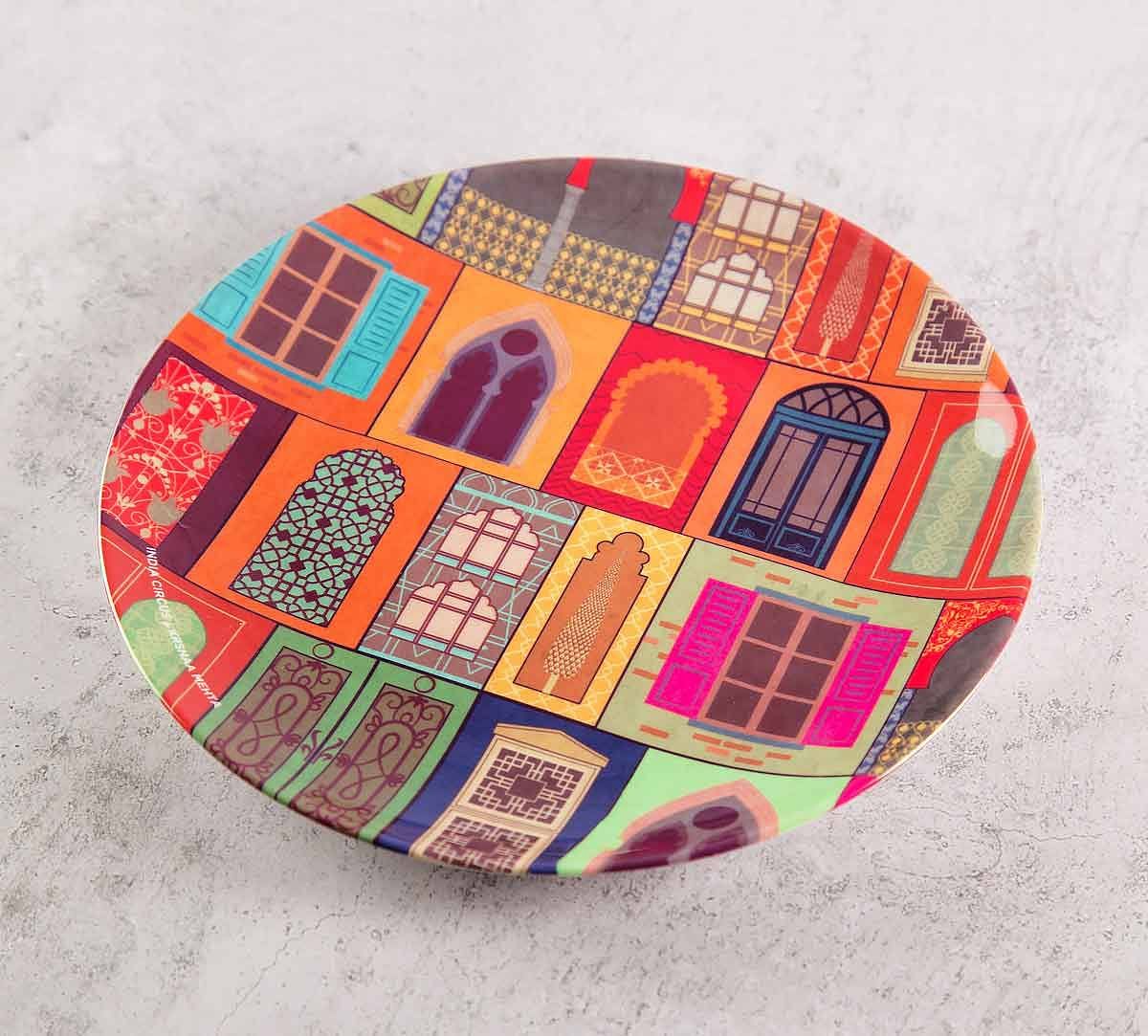 India Circus Mughal Doors Reiteration 8 inch Decorative and Snacks Platter