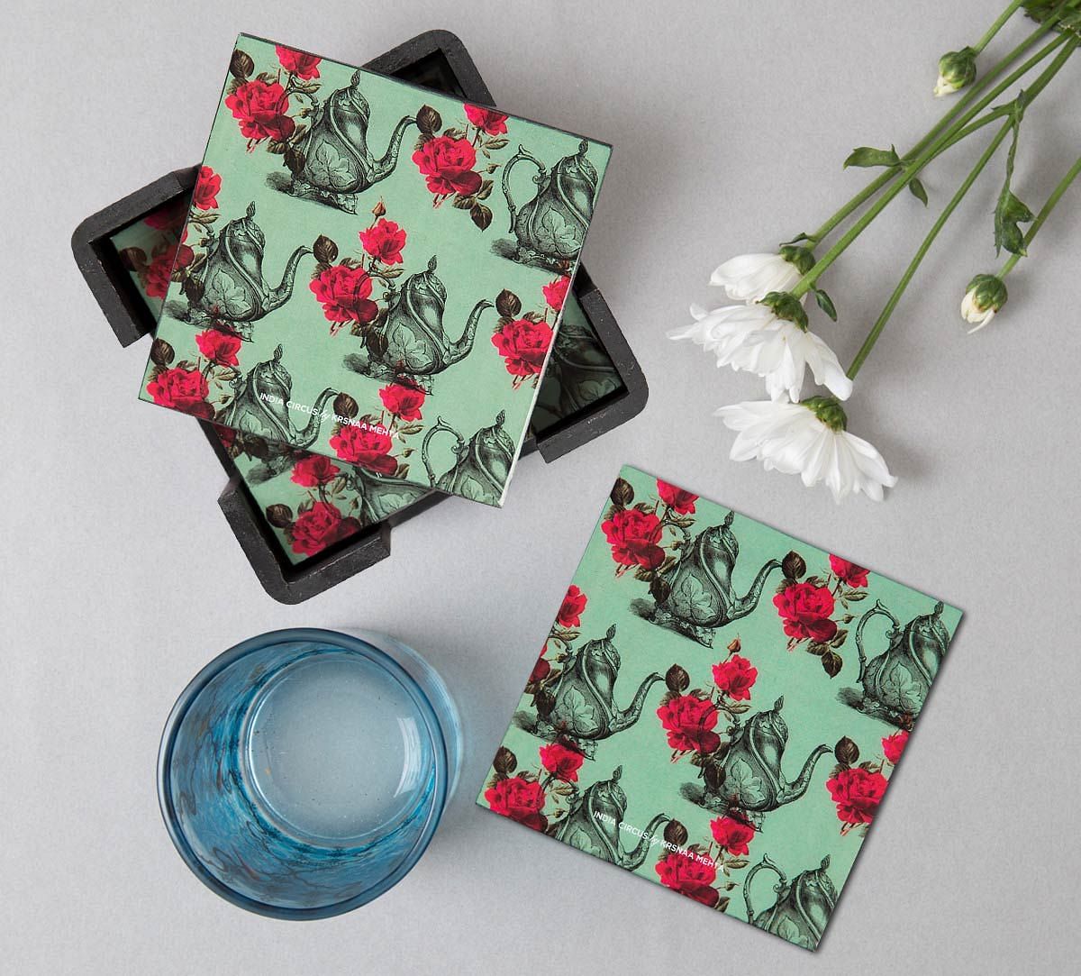India Circus Mystic Rose Kettles Table Coaster
