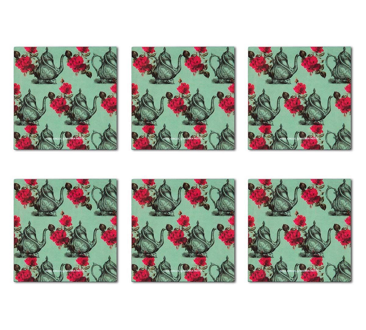 India Circus Mystic Rose Kettles Table Coaster