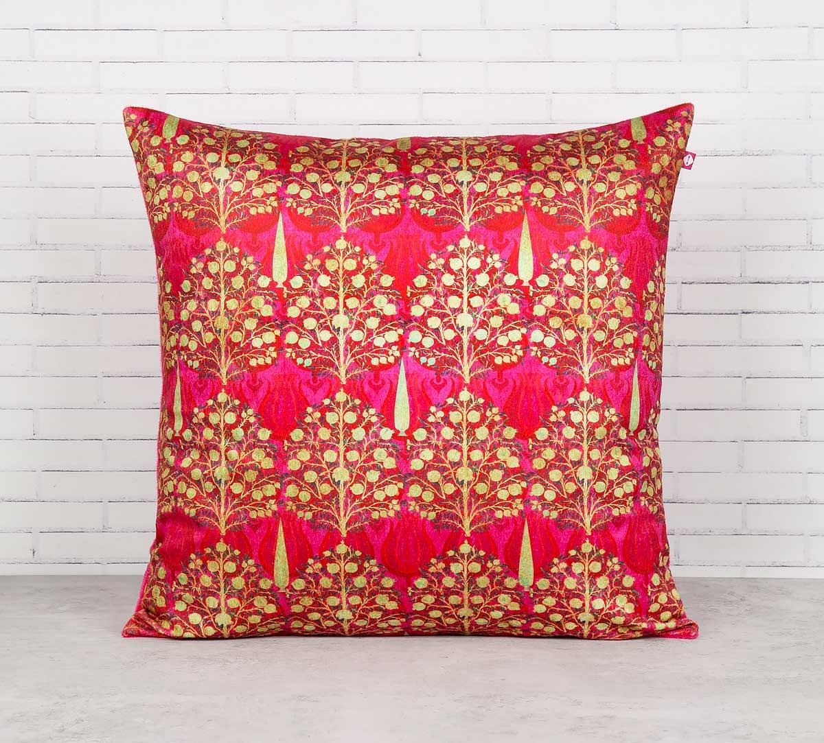 India Circus Mystical Pomegranate Blended Velvet Cushion Cover