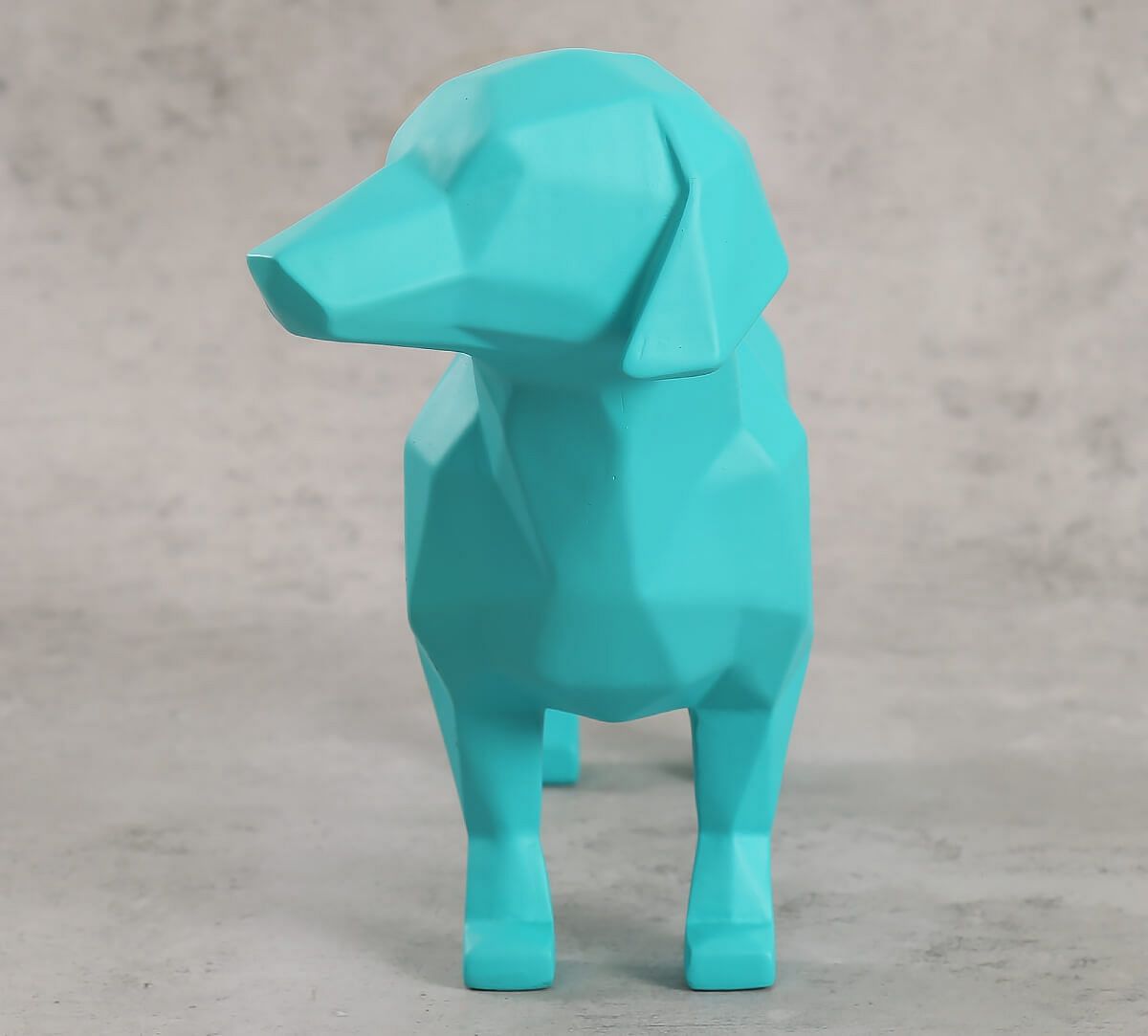 India Circus Neon Blue Dachshund Figurine