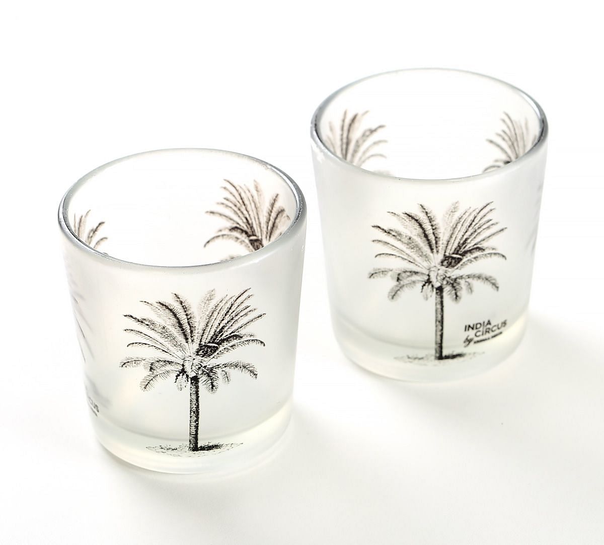 India Circus Palm Parade Tea Light Holder Set of 2