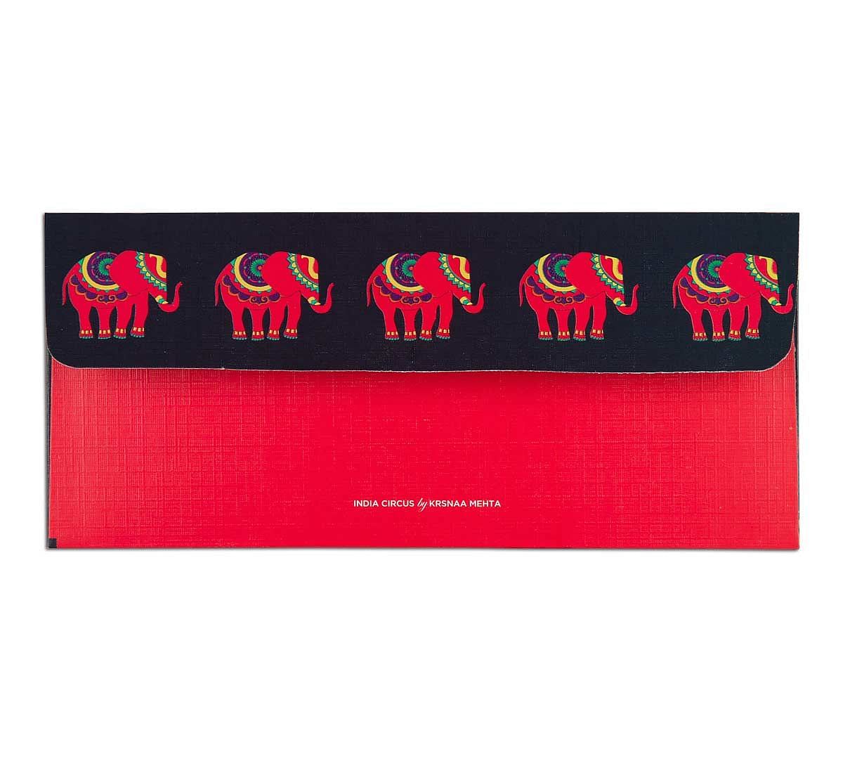 India Circus Palmeria Tusker Reiteration Gift Envelope Set of 6