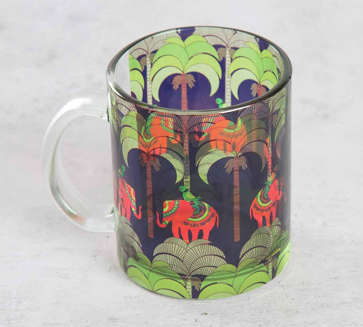 India Circus Palmeria Tusker Reiteration Glass Coffee Mug