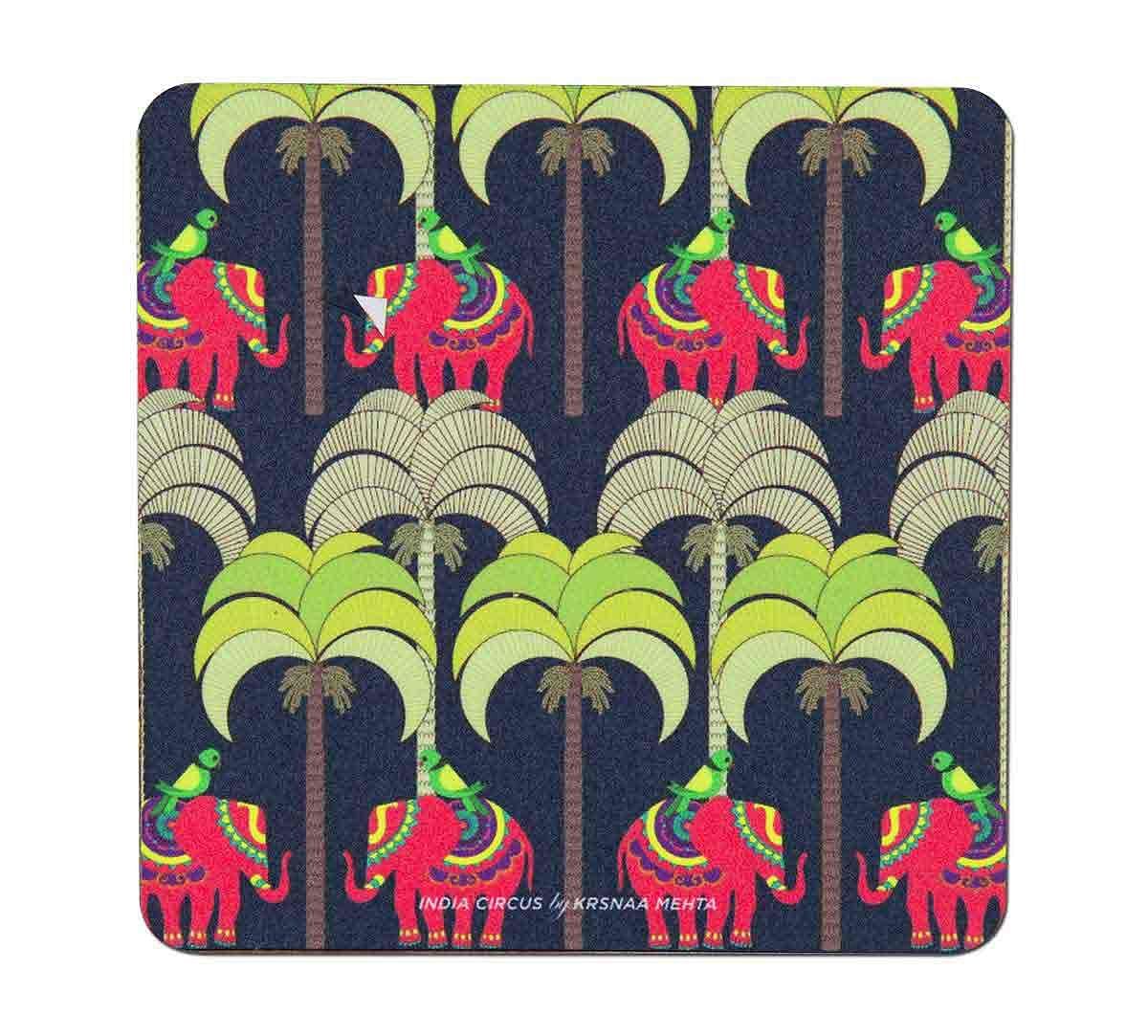 India Circus Palmeria Tusker Reiteration Table Coaster Set of 6