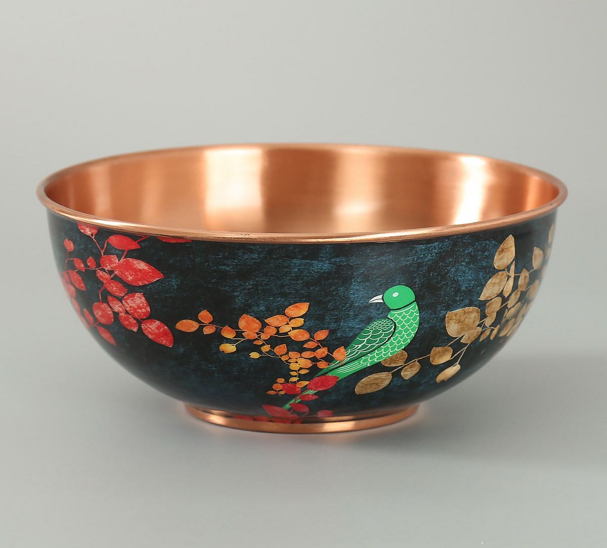 India Circus Parrots of the night Copper Bowl