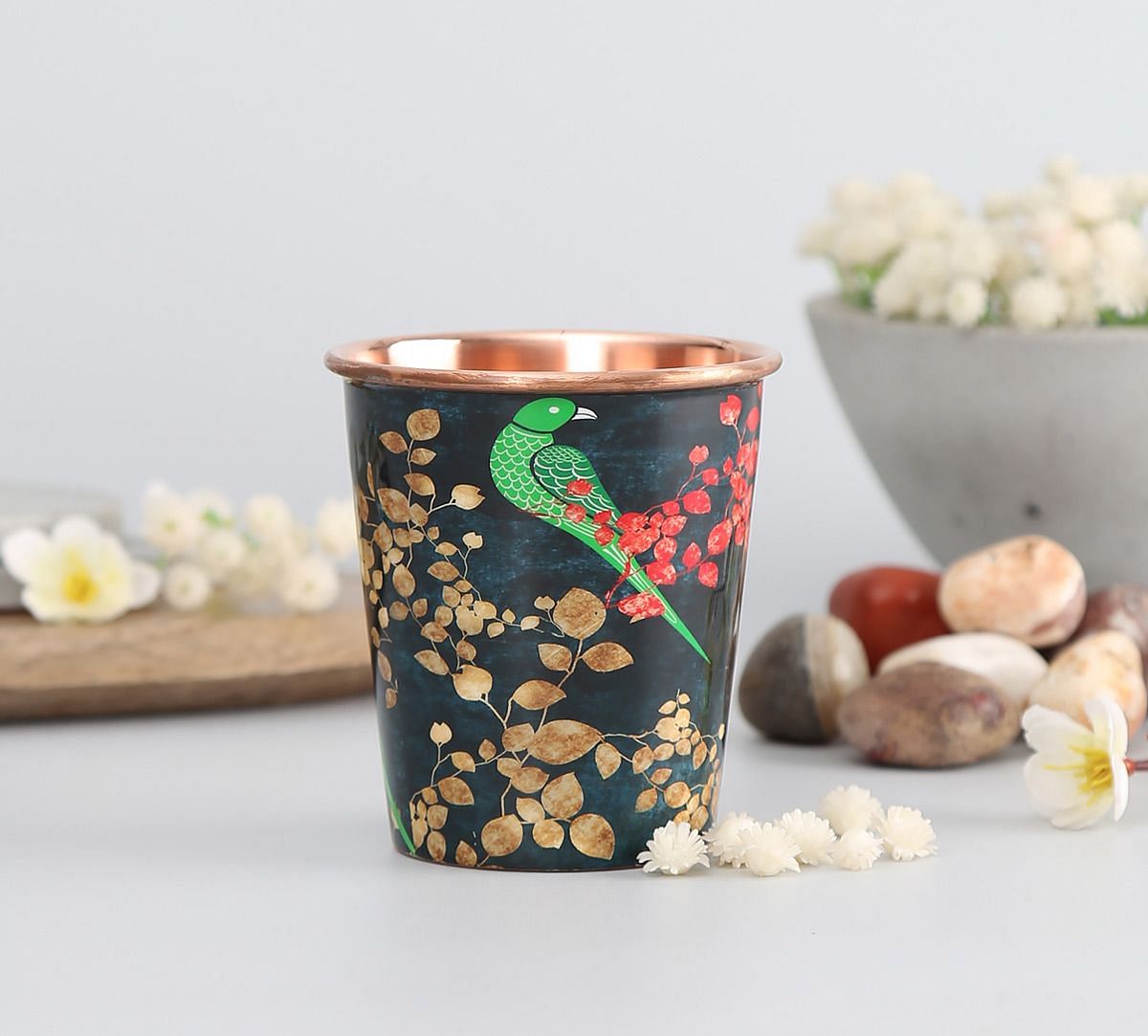India Circus Parrots of the night Small Copper Tumbler