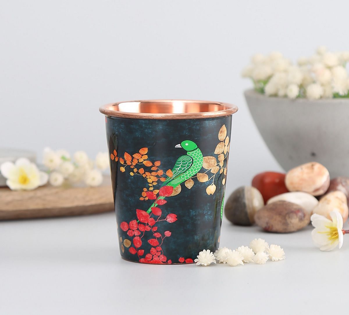 India Circus Parrots of the night Small Copper Tumbler