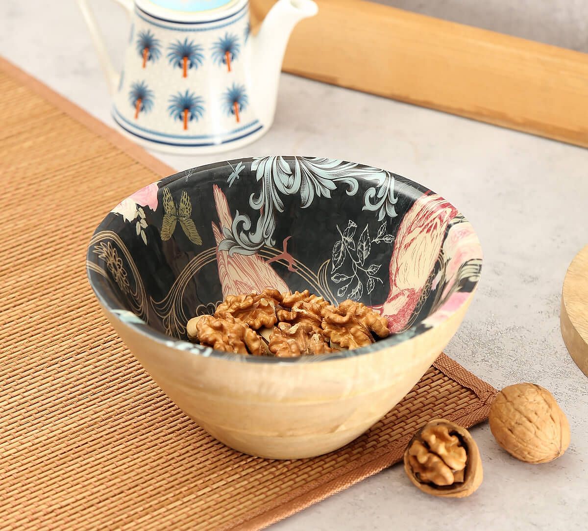 India Circus Passerine Calling Wooden Bowl