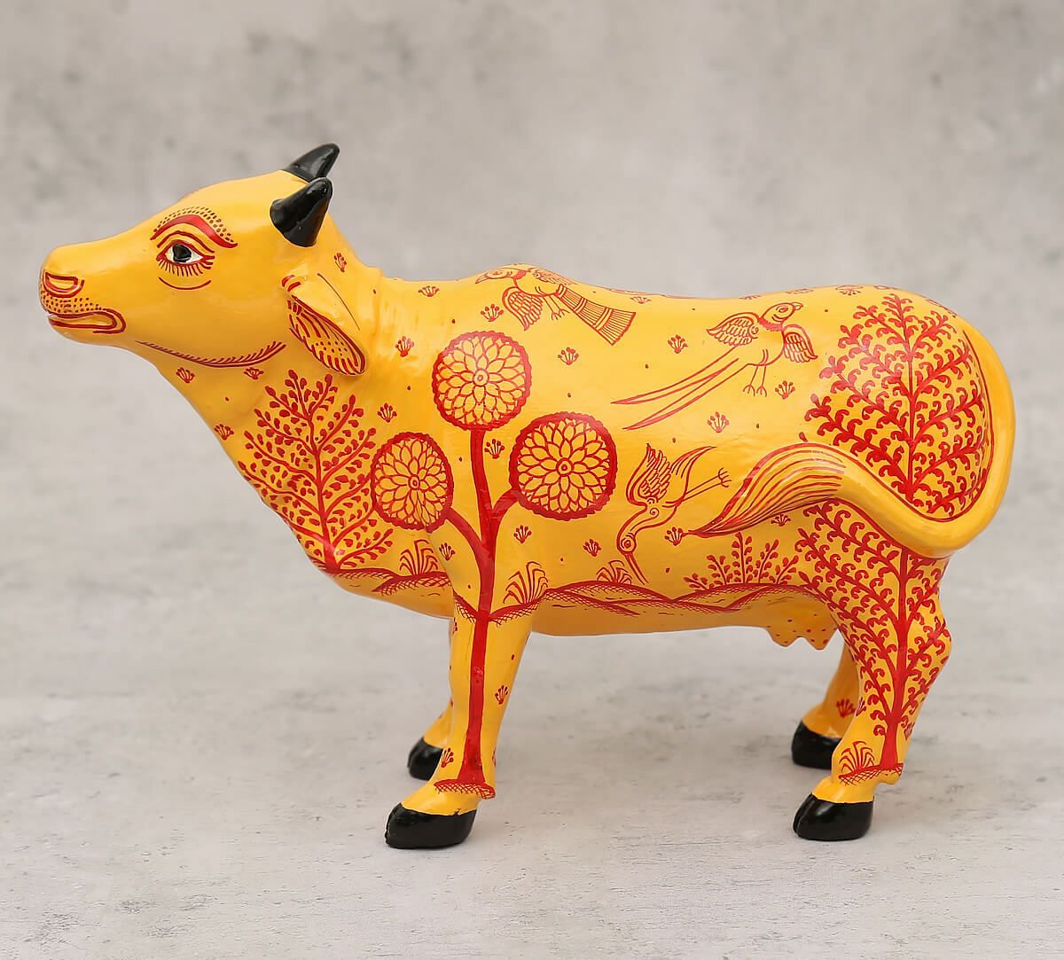 India Circus Pattachitra Art Tangerine Cow